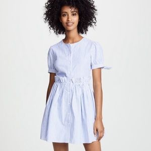 English Factory Striped Button Down Dress